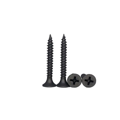 50Pcs M3.5 High-Strength Screw Drywall Screw Self-Tapping Screw Woodworking Lengthened Hardened Black Plasterboard Cross Screw