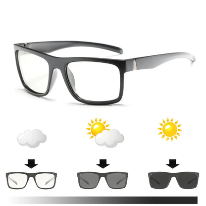 HOOLDW Polarized Photochromic Sunglasses Men Outdoor Sports Chameleon Sun glasses Driving Goggles Glasses Change Color Eyewear