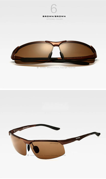 VEITHDIA Aluminum Magnesium Men's Polarized VU400 Sun Glasses Night Vision Mirror Male Eyewear Sunglasses Goggle Oculos  6502