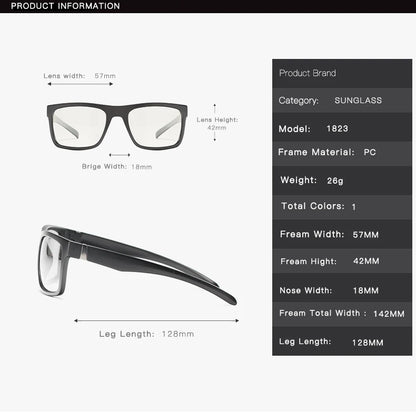 HOOLDW Polarized Photochromic Sunglasses Men Outdoor Sports Chameleon Sun glasses Driving Goggles Glasses Change Color Eyewear