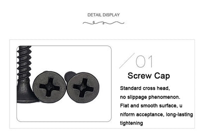 50Pcs M3.5 High-Strength Screw Drywall Screw Self-Tapping Screw Woodworking Lengthened Hardened Black Plasterboard Cross Screw