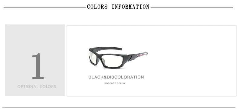 HOOLDW Polarized Photochromic Sunglasses Men Outdoor Sports Chameleon Sun glasses Driving Goggles Glasses Change Color Eyewear