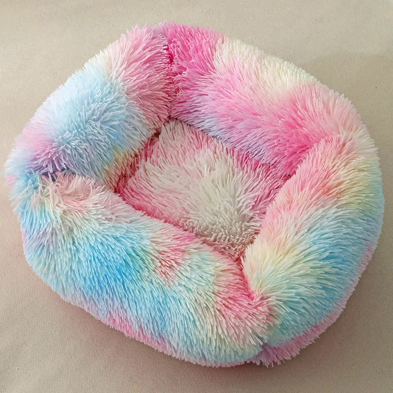 Wholesale Breathable Square Dog Beds Kennel Winter Thickening Warm Dog Mat Cats Nest Soft Long Plush Dog Basket Pet Cushion