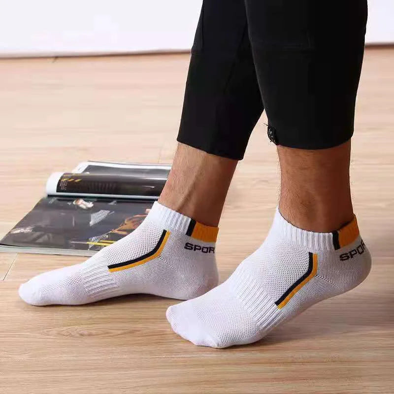 10Pieces=5Pair/lot Summer Cotton Man Short Socks Fashion Breathable Boat Socks Comfortable Casual Socks Male White Hot Sale