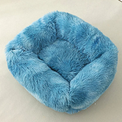 Wholesale Breathable Square Dog Beds Kennel Winter Thickening Warm Dog Mat Cats Nest Soft Long Plush Dog Basket Pet Cushion