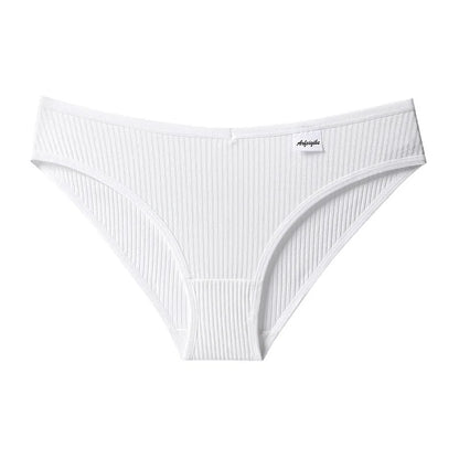 Striped Women's Panties Soild Women's Underwear Ladies Underpants Sexy V Panty Cotton Lingerie Female Soft Underpants S-XXL 1PCS