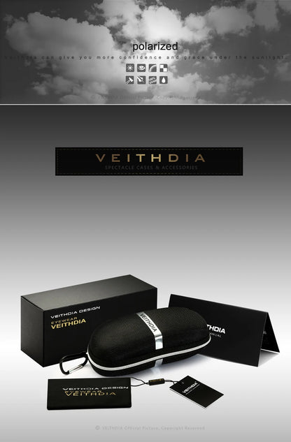 VEITHDIA Aluminum Magnesium Men's Sunglasses Polarized UV400 Coating Mirror Sun Glasses Outdoor Male Eyewear Accessories 6588