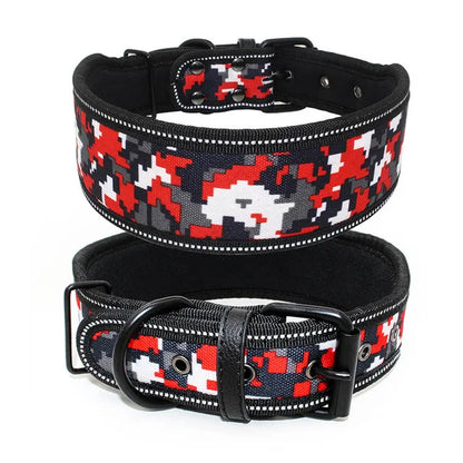 10 Colors Reflective Puppy Big Dog Collar with Buckle Adjustable Pet Collar for Small Medium Large Dogs Pitbull Leash Dog Chain