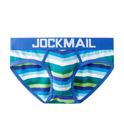 Jockmail Sexy Men's Underwear Briefs Cotton Low Rise Underpant Net yarn Lace , Breathable Summer Shorts calzoncillos hombre slip