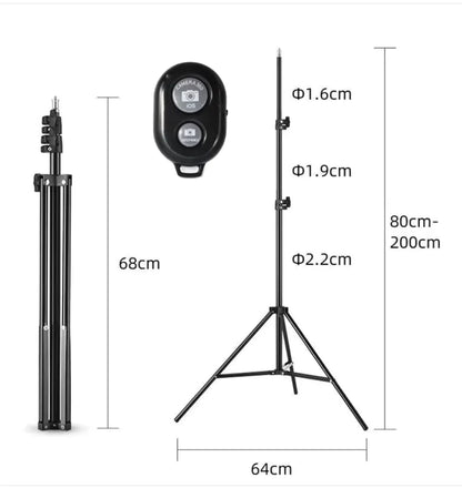 Simplified title: 360° Face-Tracking Phone Camera with AI and Fill Light for Vlogging