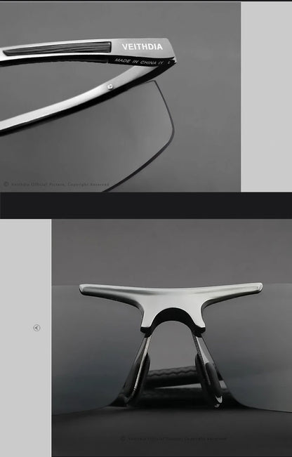 VEITHDIA Aluminum Magnesium Men's Sunglasses Polarized UV400 Coating Mirror Sun Glasses Outdoor Male Eyewear Accessories 6588