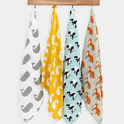 Hot New Baby Blankets Newborn Soft Organic Cotton Bamboo Baby Bibs Muslin Swaddle Wrap Feeding Burpy Towel Scarf Big Diaper