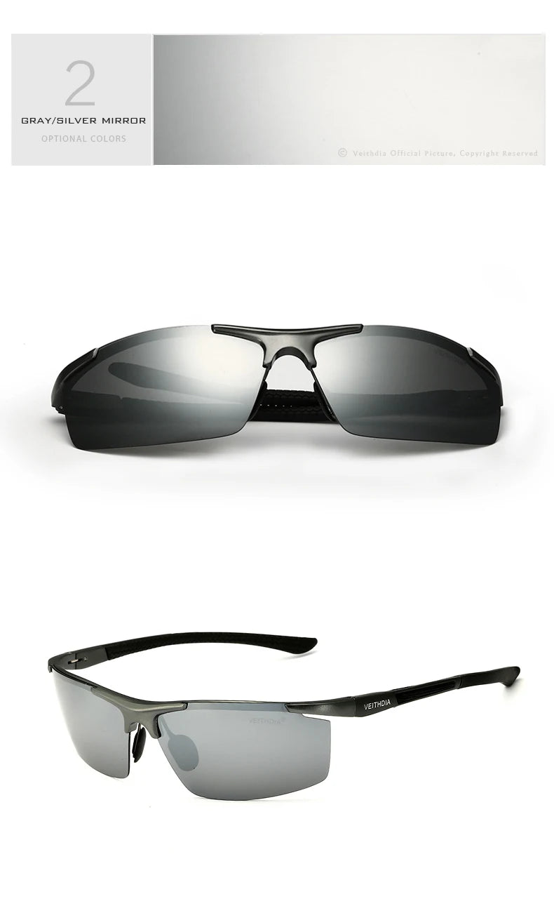 VEITHDIA Aluminum Magnesium Men's Sunglasses Polarized UV400 Coating Mirror Sun Glasses Outdoor Male Eyewear Accessories 6588