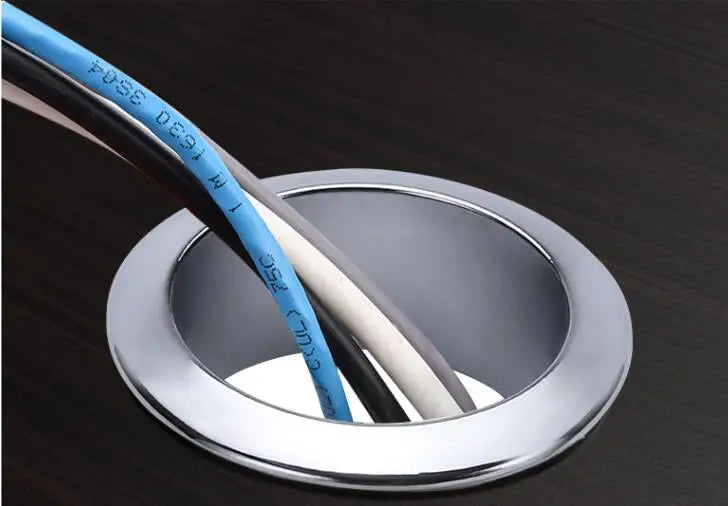 Computer Desk Cable Grommets Wire Hole Cover Cabinet Vent Decorative Ring Cable Outlet Port Furniture Hardware Desk Accessories