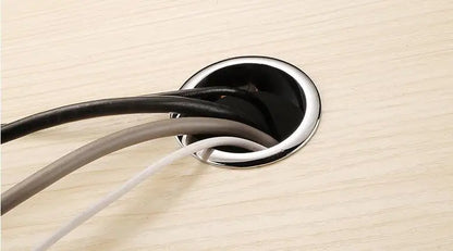 Computer Desk Cable Grommets Wire Hole Cover Cabinet Vent Decorative Ring Cable Outlet Port Furniture Hardware Desk Accessories
