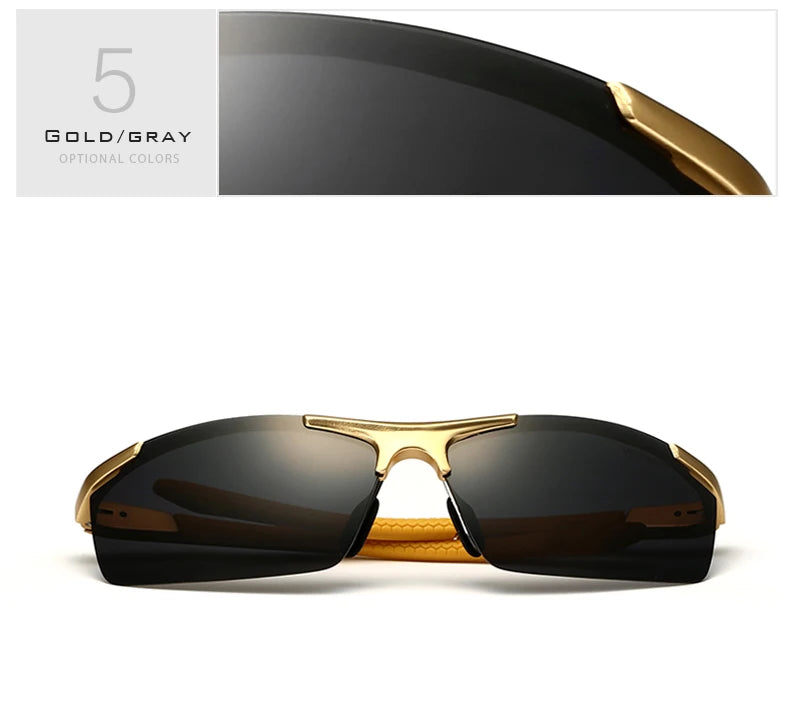 VEITHDIA Aluminum Magnesium Men's Sunglasses Polarized UV400 Coating Mirror Sun Glasses Outdoor Male Eyewear Accessories 6588