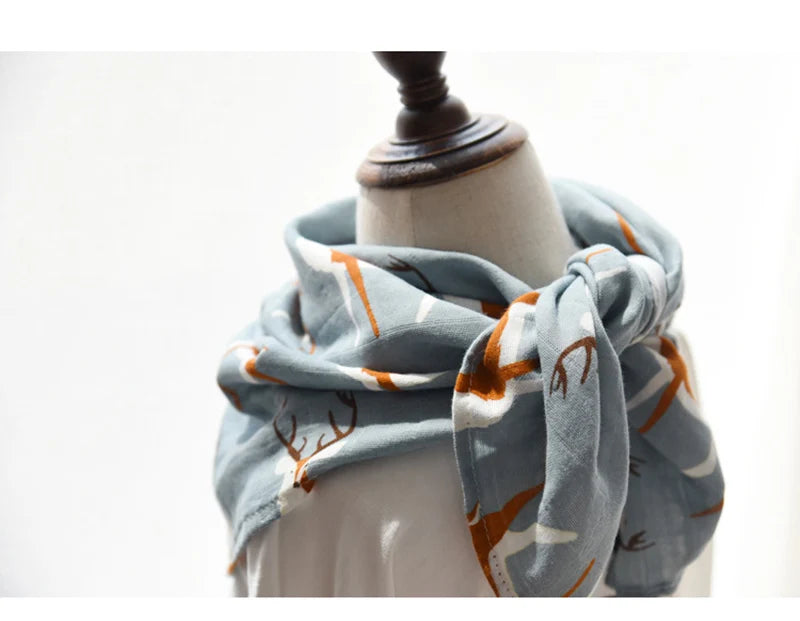 Hot New Baby Blankets Newborn Soft Organic Cotton Bamboo Baby Bibs Muslin Swaddle Wrap Feeding Burpy Towel Scarf Big Diaper
