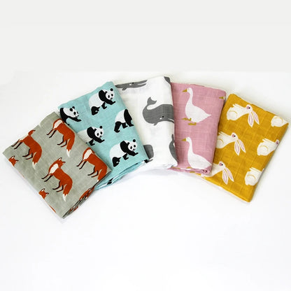 Hot New Baby Blankets Newborn Soft Organic Cotton Bamboo Baby Bibs Muslin Swaddle Wrap Feeding Burpy Towel Scarf Big Diaper