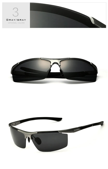 VEITHDIA Aluminum Magnesium Men's Sunglasses Polarized UV400 Coating Mirror Sun Glasses Outdoor Male Eyewear Accessories 6588