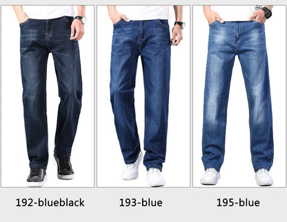 Men's Thin Straight-leg Loose Jeans Summer New Classic Style Advanced Stretch Loose Pants 7 Colors Available Size 35 42