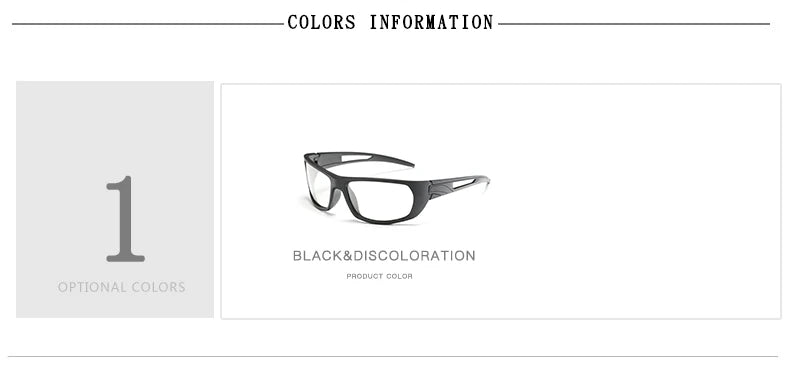 HOOLDW Polarized Photochromic Sunglasses Men Outdoor Sports Chameleon Sun glasses Driving Goggles Glasses Change Color Eyewear