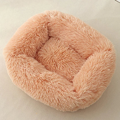 Wholesale Breathable Square Dog Beds Kennel Winter Thickening Warm Dog Mat Cats Nest Soft Long Plush Dog Basket Pet Cushion