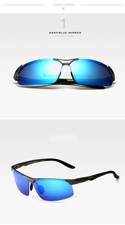 VEITHDIA Aluminum Magnesium Men's Polarized VU400 Sun Glasses Night Vision Mirror Male Eyewear Sunglasses Goggle Oculos  6502