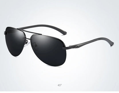 Fashion Rimless Pilot Polarized Sunglasses Men Women High Quality Aluminum Magnesium Sun Glasses Male Classic Driving Shades