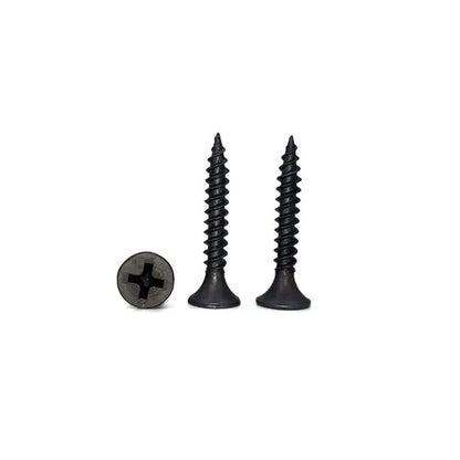 50Pcs M3.5 High-Strength Screw Drywall Screw Self-Tapping Screw Woodworking Lengthened Hardened Black Plasterboard Cross Screw