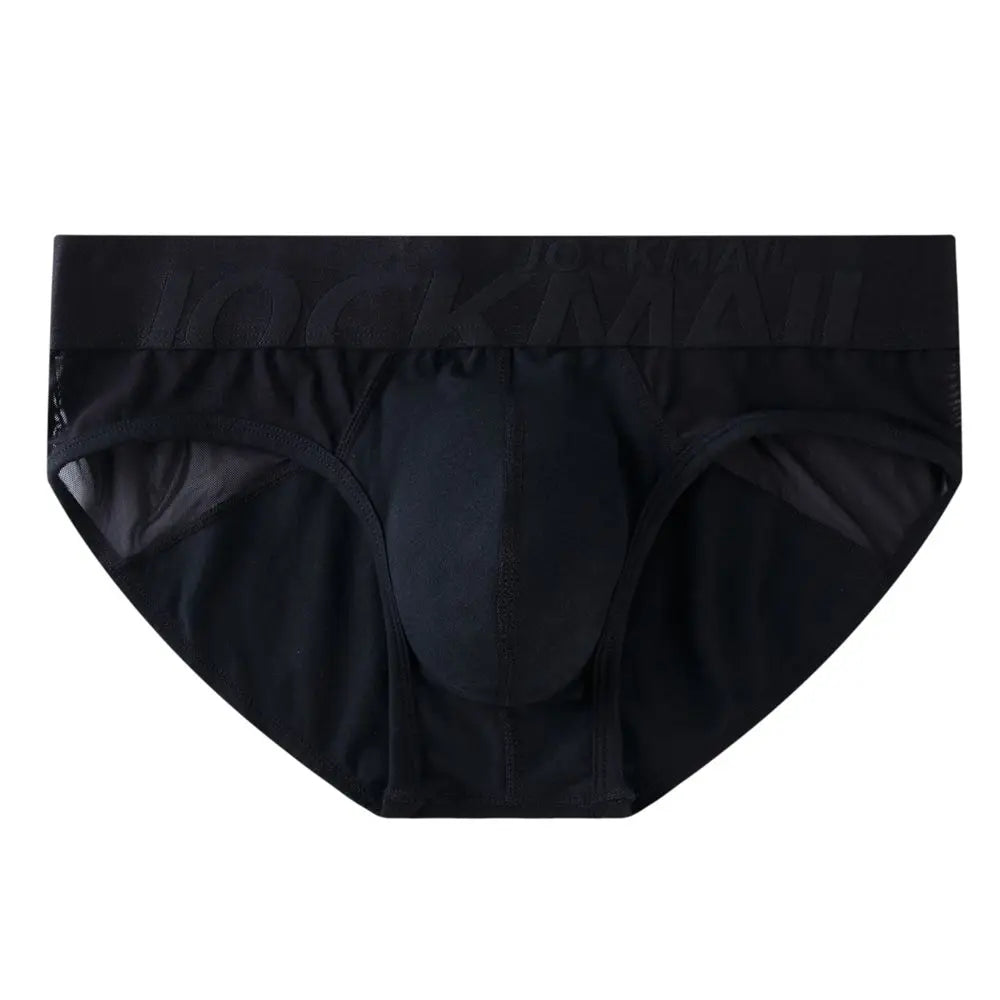 Jockmail Sexy Men's Underwear Briefs Cotton Low Rise Underpant Net yarn Lace , Breathable Summer Shorts calzoncillos hombre slip