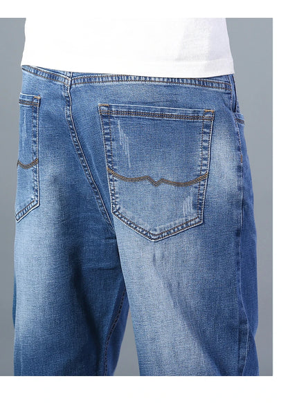 Men's Thin Straight-leg Loose Jeans Summer New Classic Style Advanced Stretch Loose Pants 7 Colors Available Size 35 42