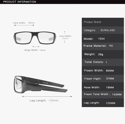 HOOLDW Polarized Photochromic Sunglasses Men Outdoor Sports Chameleon Sun glasses Driving Goggles Glasses Change Color Eyewear