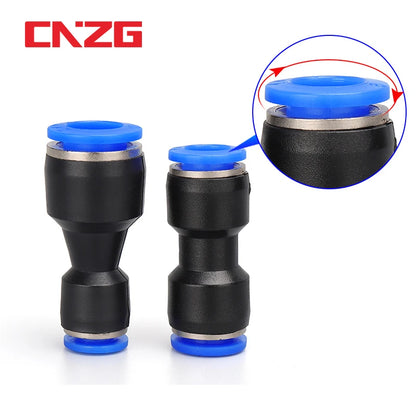Pneumatic Fittings Fitting Plastic Connector PU PG 4mm 6mmTo 8mm 10mm Air Water Hose Tube Push in Straight Gas Quick Connectors
