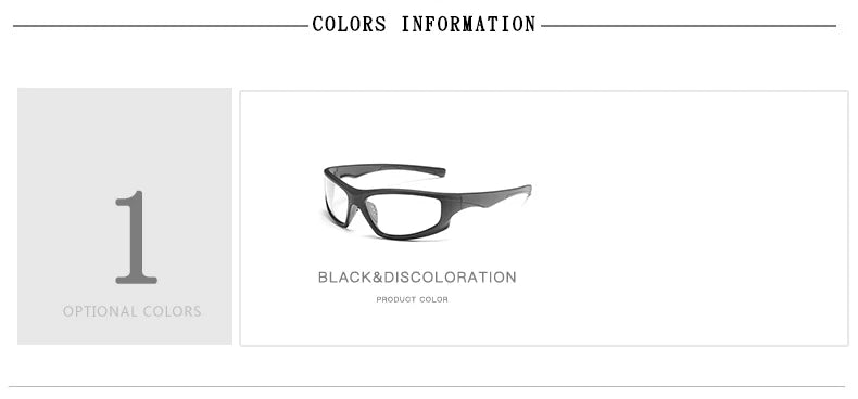 HOOLDW Polarized Photochromic Sunglasses Men Outdoor Sports Chameleon Sun glasses Driving Goggles Glasses Change Color Eyewear
