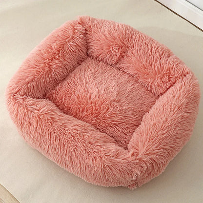 Wholesale Breathable Square Dog Beds Kennel Winter Thickening Warm Dog Mat Cats Nest Soft Long Plush Dog Basket Pet Cushion
