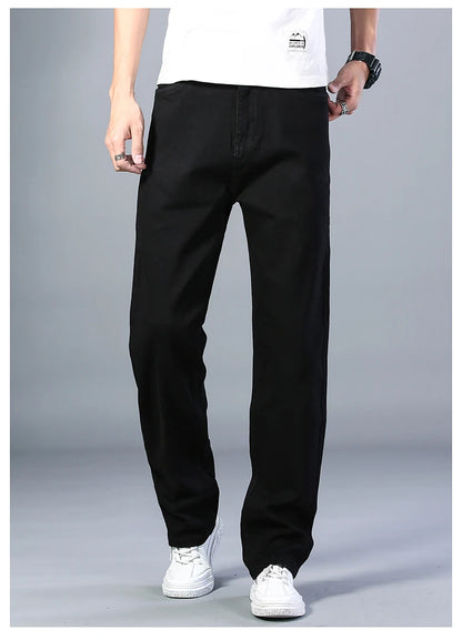 Men's Thin Straight-leg Loose Jeans Summer New Classic Style Advanced Stretch Loose Pants 7 Colors Available Size 35 42