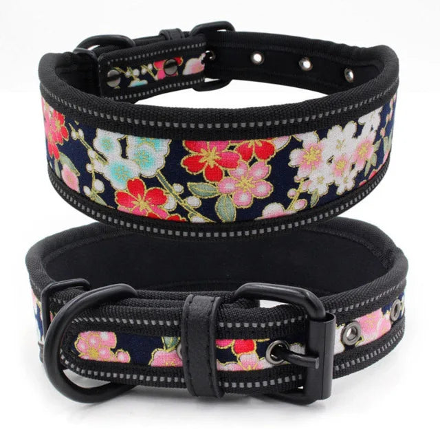 10 Colors Reflective Puppy Big Dog Collar with Buckle Adjustable Pet Collar for Small Medium Large Dogs Pitbull Leash Dog Chain