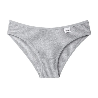 Striped Women's Panties Soild Women's Underwear Ladies Underpants Sexy V Panty Cotton Lingerie Female Soft Underpants S-XXL 1PCS