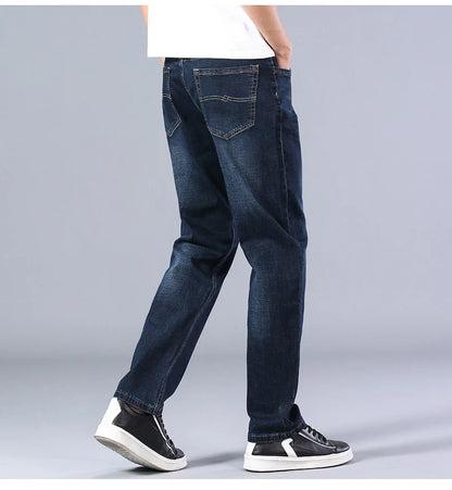 Men's Thin Straight-leg Loose Jeans Summer New Classic Style Advanced Stretch Loose Pants 7 Colors Available Size 35 42