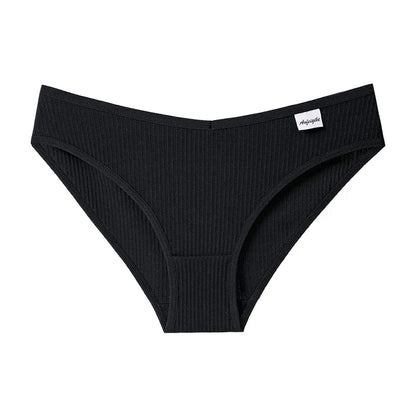 Striped Women's Panties Soild Women's Underwear Ladies Underpants Sexy V Panty Cotton Lingerie Female Soft Underpants S-XXL 1PCS
