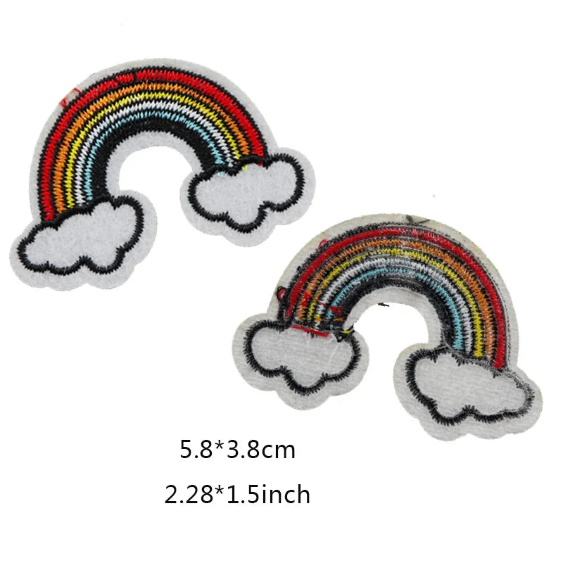 6pcs mixed random  Patches Unicorn  Skull iron on Embroidered Clothing Halloween patch For garment  sewing accessories  supplies