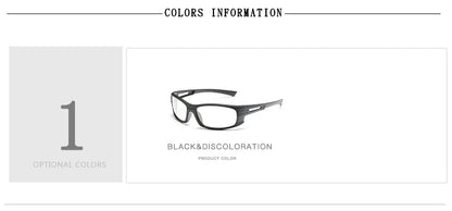 HOOLDW Polarized Photochromic Sunglasses Men Outdoor Sports Chameleon Sun glasses Driving Goggles Glasses Change Color Eyewear