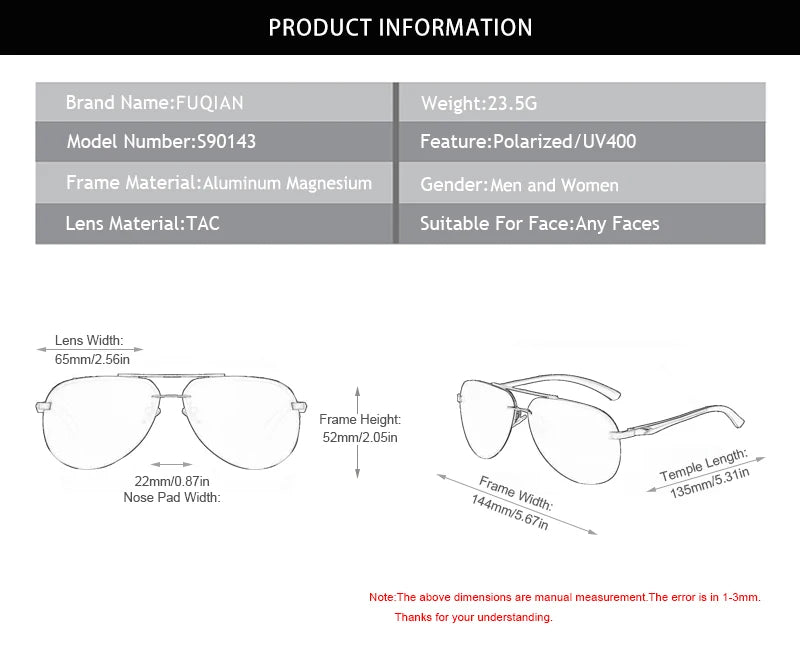 Fashion Rimless Pilot Polarized Sunglasses Men Women High Quality Aluminum Magnesium Sun Glasses Male Classic Driving Shades