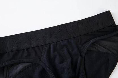 Jockmail Sexy Men's Underwear Briefs Cotton Low Rise Underpant Net yarn Lace , Breathable Summer Shorts calzoncillos hombre slip