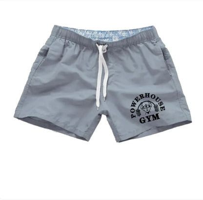 Men's Simple Print Beach Swim Shorts