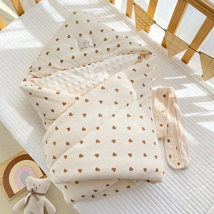 Newborn Crepe Beanie Fleece Quilted Bag
