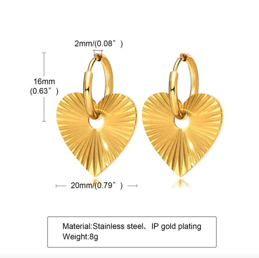 Simple Heart-Shaped Earrings for Ladies – Autumn & Winter Style