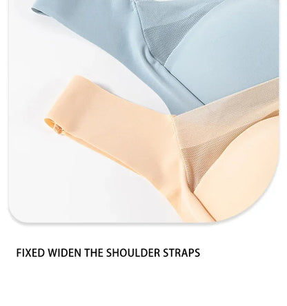 Women Lace Sport Bras Plus Size Seamless Bra Bralette Backless Lady Brassiere Vest Female Gathers Shock-Proof Wireless Top L-3XL