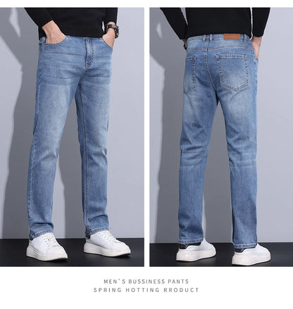 2024 new case fashion trend Youth light business jeans fashion versatile MEN'S loose straight pants MEN'S pants