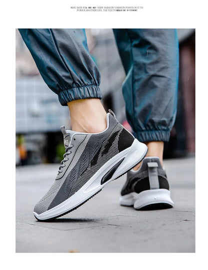 2024 new Men's sneakers Summer men's shoes breathable lace-up lightweight running shoes